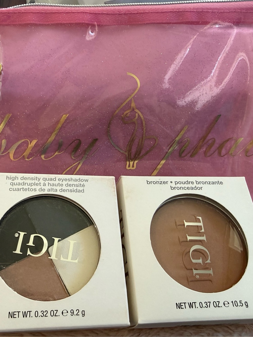 TIGI Women's Makeup Set — Pink bag baby phat with Bronzer & Quad Eyeshadow